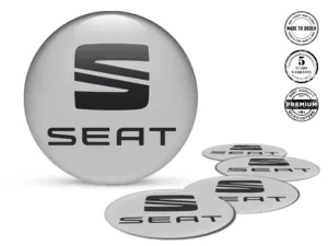 Seat Domed Emblem Design Resin Wheel Logos